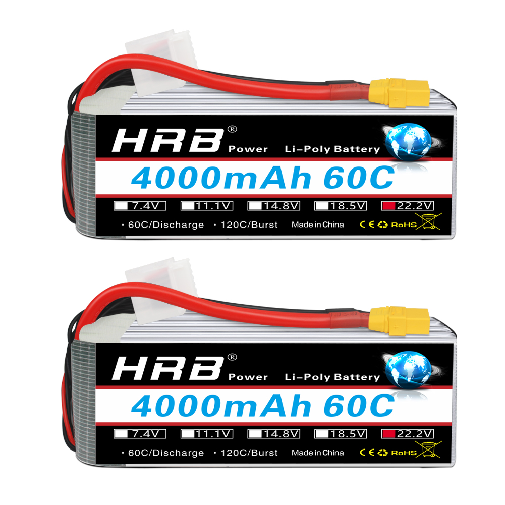 1/2pcs HRB 6S Lipo 배터리 22.2V 4 - 6S Lipo Battery 22.2V 5000Mah 리뷰 및 가격